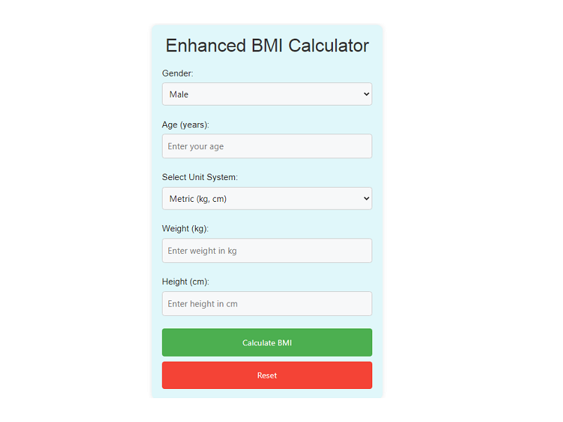 Body Mass Index (BMI) Calculator