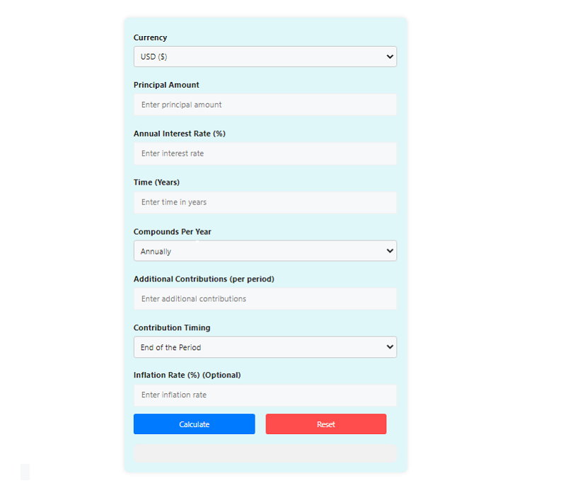 Compound Interest Calculator Online