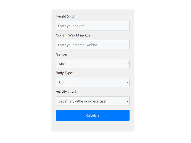 Ideal Weight Calculator Online