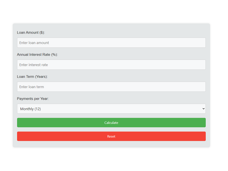 Loan Amortization Calculator Online