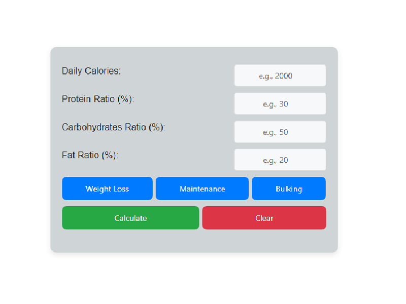 Macros Calculator Online