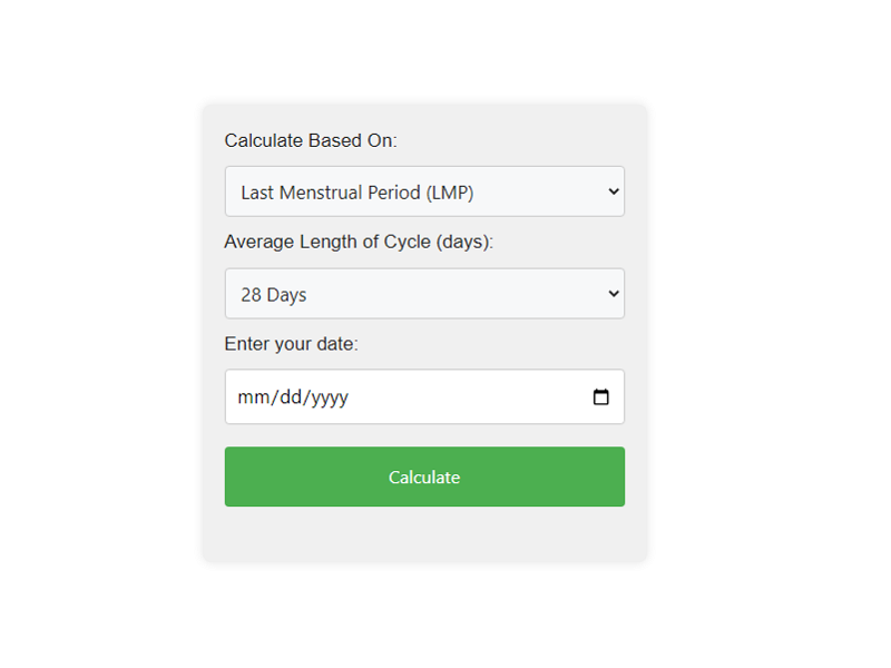 Pregnancy Due Date Calculator Online